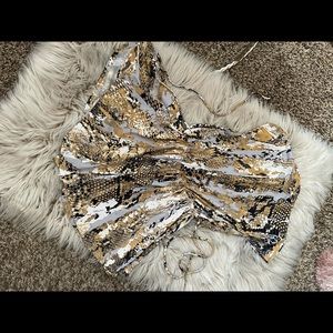 Fashion Nova snakeskin romper